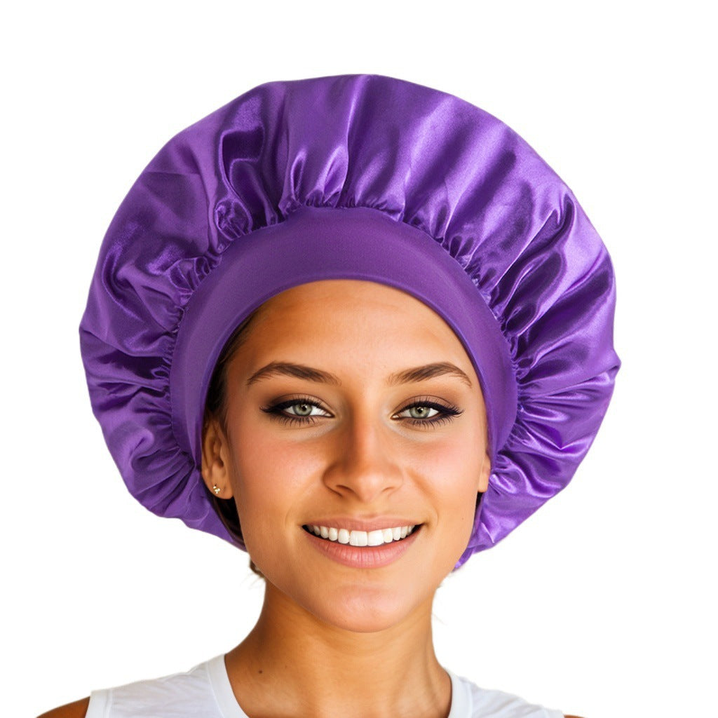 Beauty Hair Care Cap – Wide Brim Elastic Headscarf for Women 🎁 FREE with Hair Brush!
