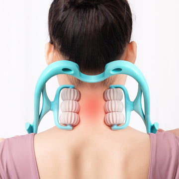 6-Roller Cervical Neck Massager \u2013 Manual Neck, Shoulder & Back Massager