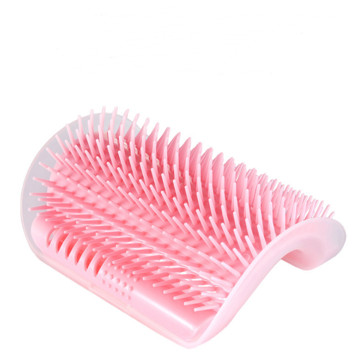 Cat Self-Grooming Wall Corner Brush – Soft Rubber Massage Comb with Catnip