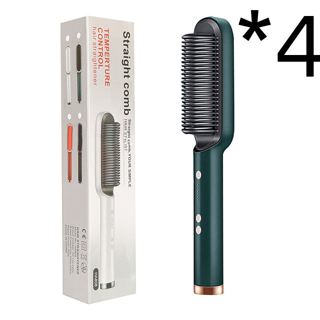 2-in-1 Hair Straightener & Curling Comb – Negative Ion, 10 Heat Settings