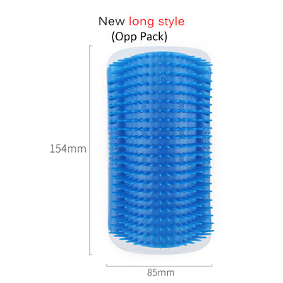 Cat Self-Grooming Wall Corner Brush – Soft Rubber Massage Comb with Catnip