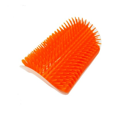 Cat Self-Grooming Wall Corner Brush – Soft Rubber Massage Comb with Catnip