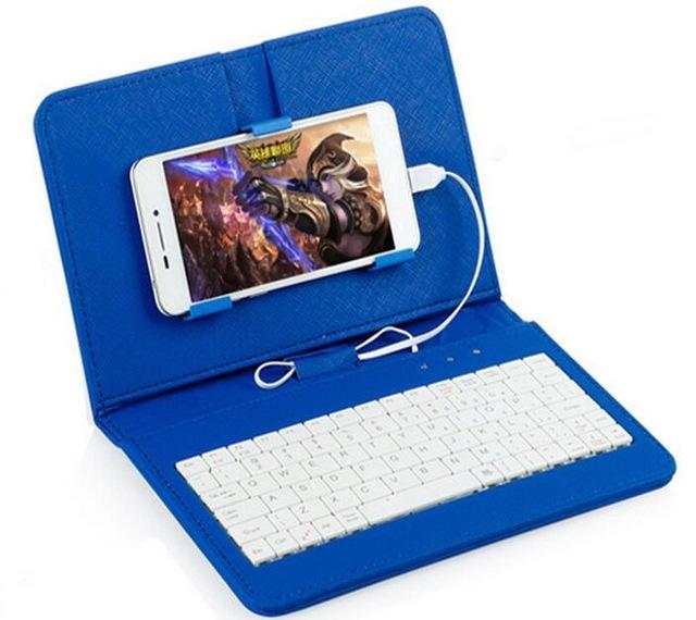 Ultra‑Thin Bluetooth Keyboard Case for Phones – Portable Leather Cover