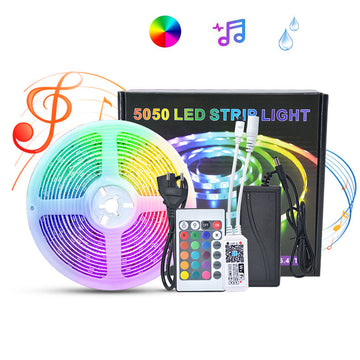 Bluetooth RGB LED Strip Lights – Music Sync, Waterproof (5M)