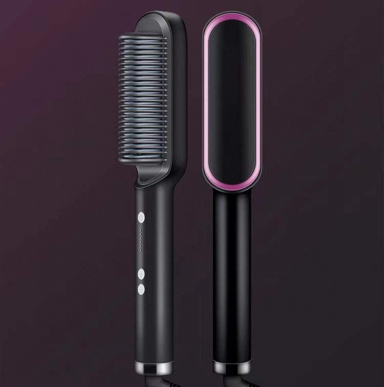 2-in-1 Hair Straightener & Curling Comb – Negative Ion, 10 Heat Settings