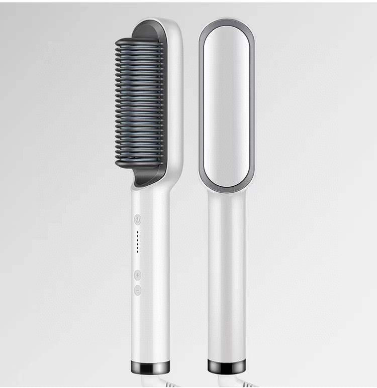 2-in-1 Hair Straightener & Curling Comb – Negative Ion, 10 Heat Settings