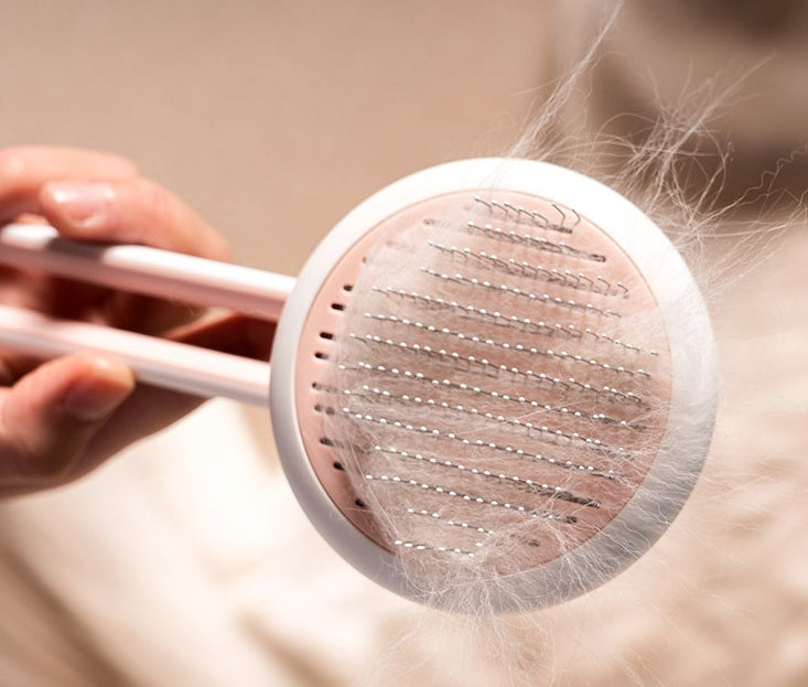 Self-Cleaning Pet Grooming Brush – One-Click Hair Removal Comb for Cats & Dogs