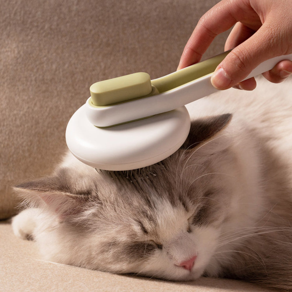 Self-Cleaning Pet Grooming Brush – One-Click Hair Removal Comb for Cats & Dogs