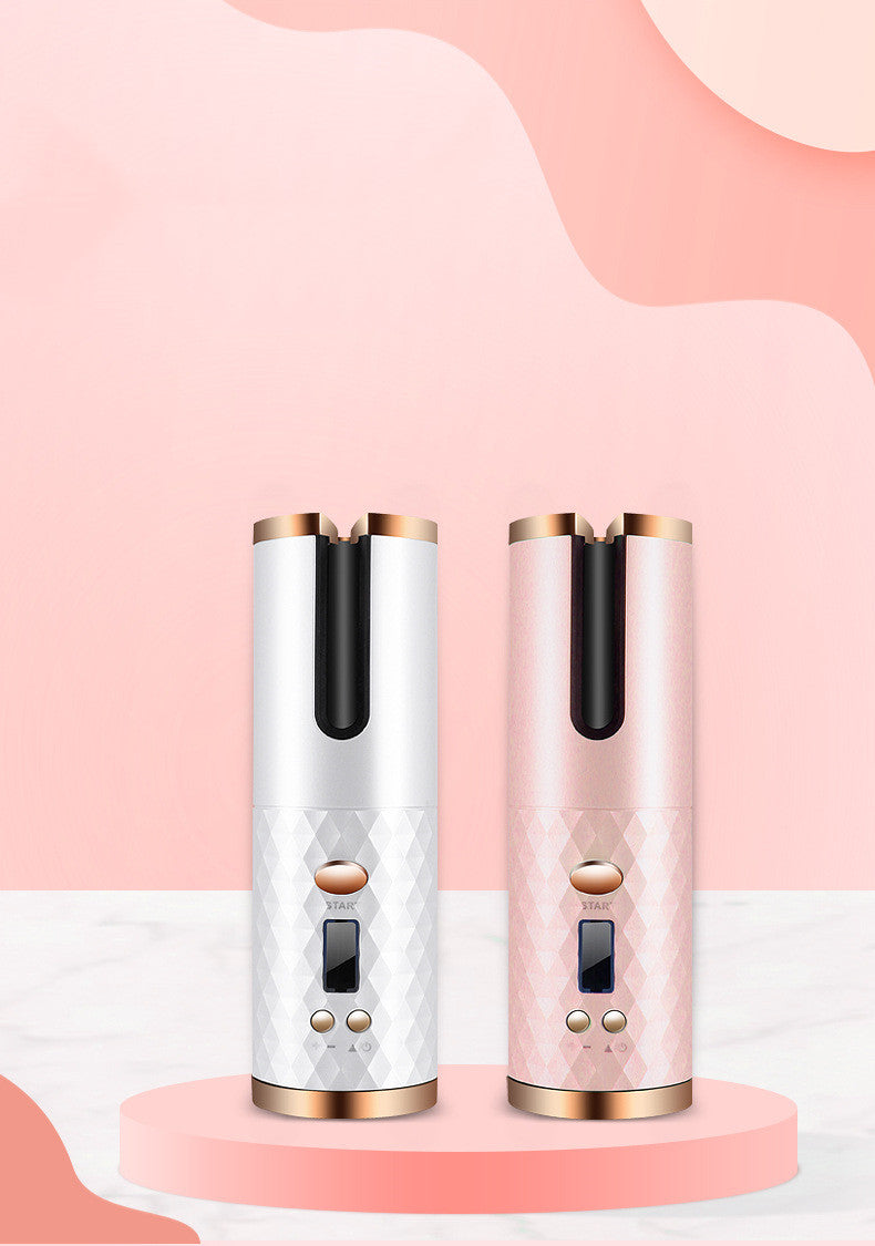 Automatic Hair Curler – Cordless, LCD Display & Ceramic Tourmaline