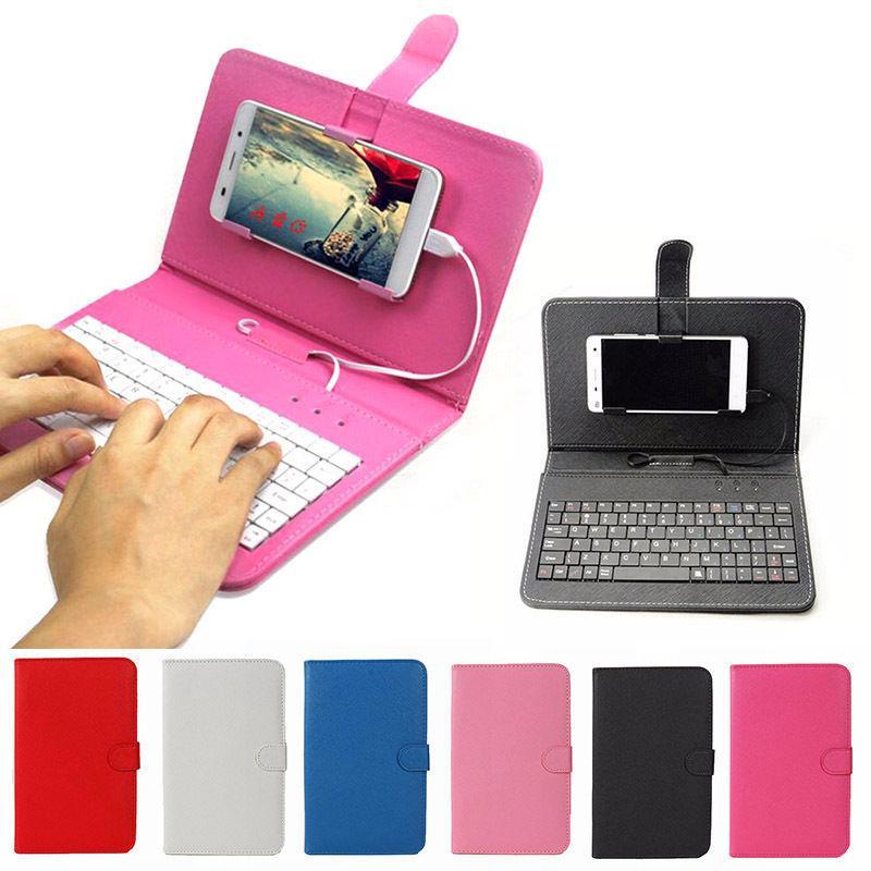 Ultra‑Thin Bluetooth Keyboard Case for Phones – Portable Leather Cover