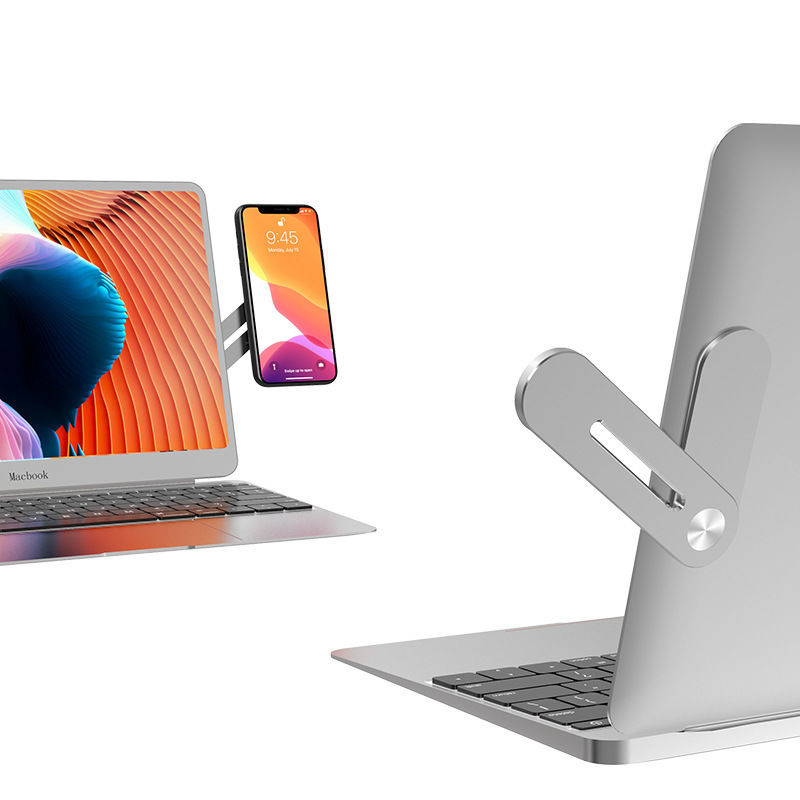 Adjustable Aluminum Laptop & Phone Stand – Portable Desk Riser