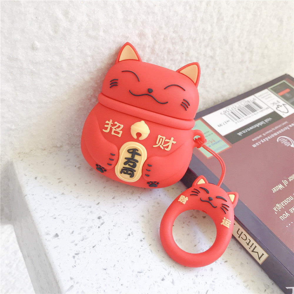 Lucky Cat Headphone Stand & Earbud Cover Set