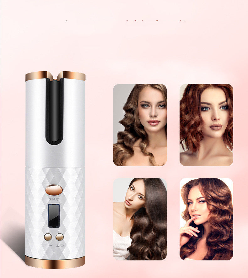 Automatic Hair Curler – Cordless, LCD Display & Ceramic Tourmaline