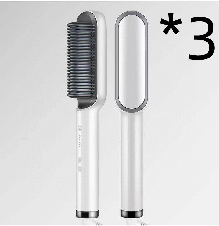 2-in-1 Hair Straightener & Curling Comb – Negative Ion, 10 Heat Settings