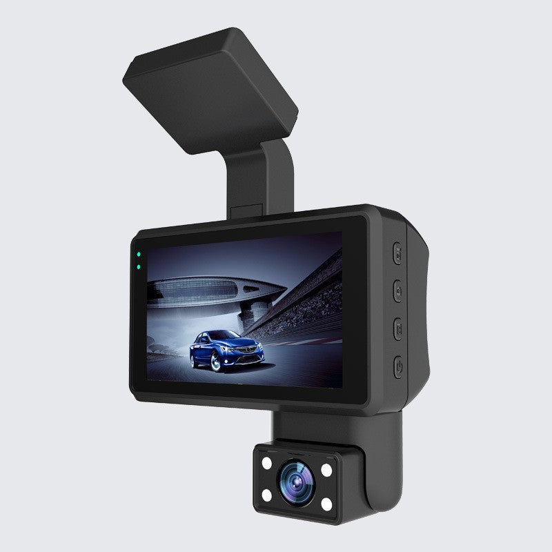 1080P HD Dash Cam with Night Vision & Rotatable Lens – Front & Interior Recording