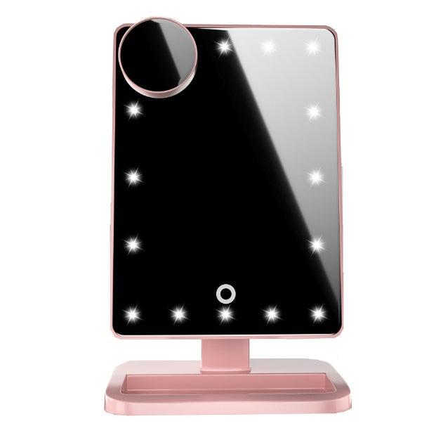 LED Makeup Mirror – 20 Lights, Bluetooth Speaker & 10X Magnification