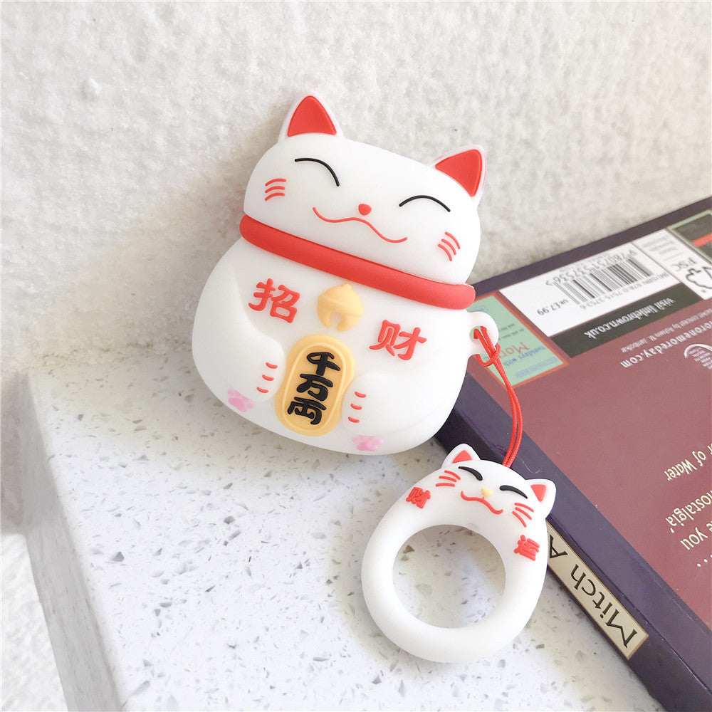 Lucky Cat Headphone Stand & Earbud Cover Set