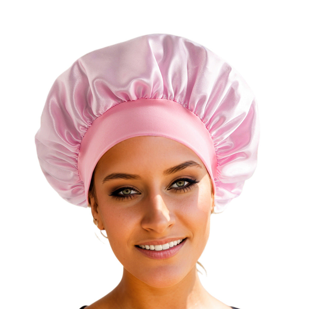 Beauty Hair Care Cap – Wide Brim Elastic Headscarf for Women 🎁 FREE with Hair Brush!