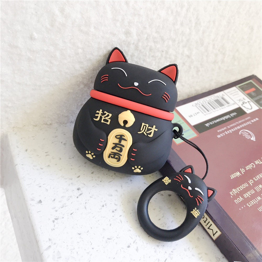 Lucky Cat Headphone Stand & Earbud Cover Set