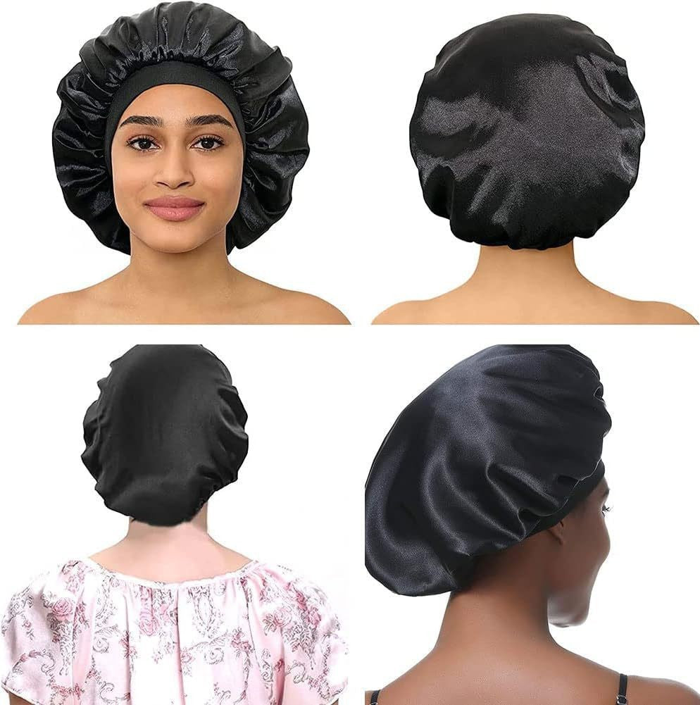 Beauty Hair Care Cap – Wide Brim Elastic Headscarf for Women 🎁 FREE with Hair Brush!