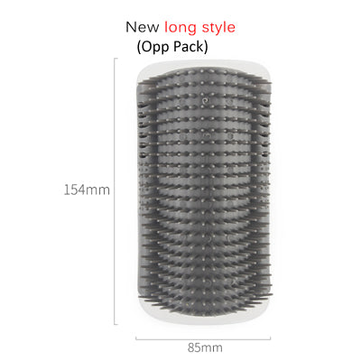 Cat Self-Grooming Wall Corner Brush – Soft Rubber Massage Comb with Catnip