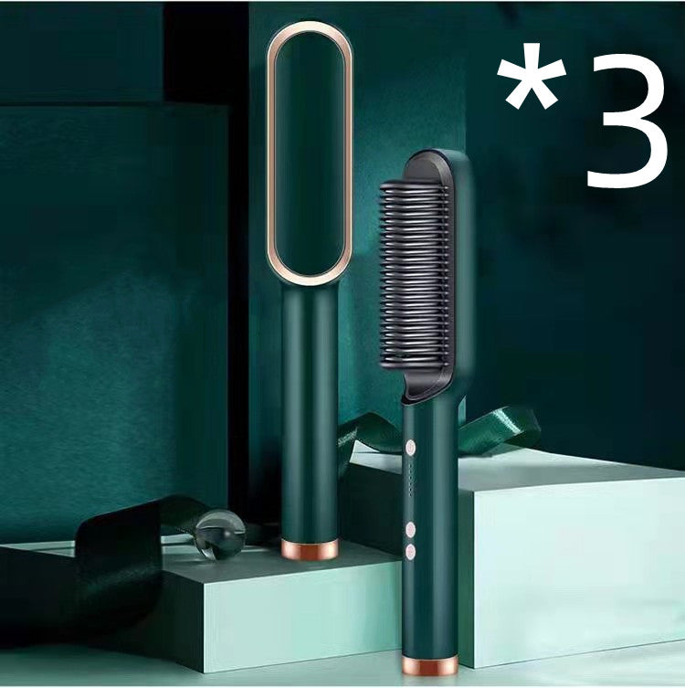 2-in-1 Hair Straightener & Curling Comb – Negative Ion, 10 Heat Settings