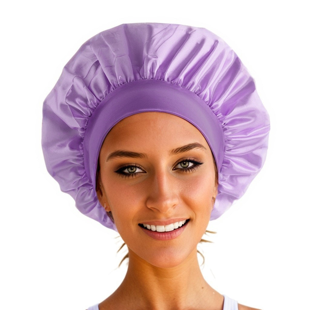 Beauty Hair Care Cap – Wide Brim Elastic Headscarf for Women 🎁 FREE with Hair Brush!
