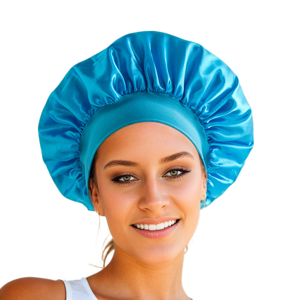 Beauty Hair Care Cap – Wide Brim Elastic Headscarf for Women 🎁 FREE with Hair Brush!