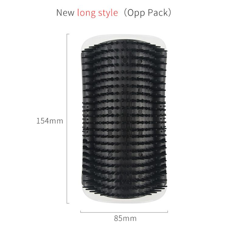 Cat Self-Grooming Wall Corner Brush – Soft Rubber Massage Comb with Catnip