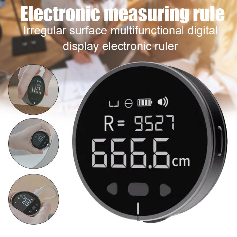 Mini Digital Electronic Measuring Ruler – Portable LCD Tape Measure up to 99M (1 or 2 Pack)
