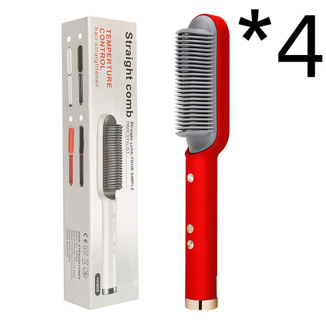 2-in-1 Hair Straightener & Curling Comb – Negative Ion, 10 Heat Settings