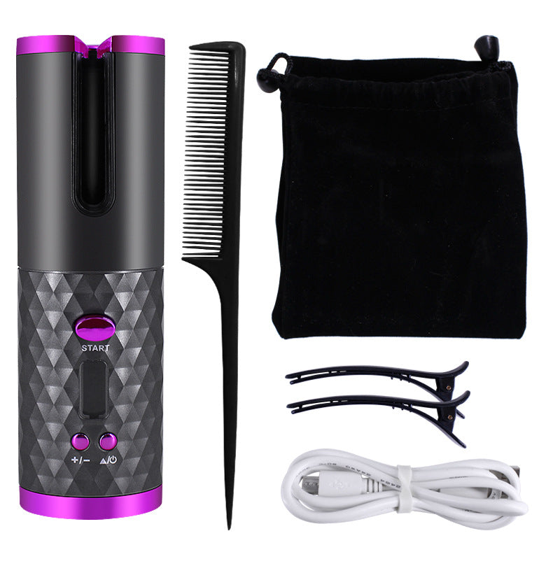 Automatic Hair Curler – Cordless, LCD Display & Ceramic Tourmaline