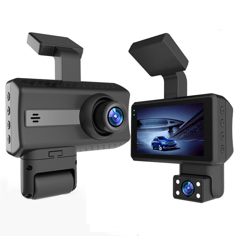 1080P HD Dash Cam with Night Vision & Rotatable Lens – Front & Interior Recording