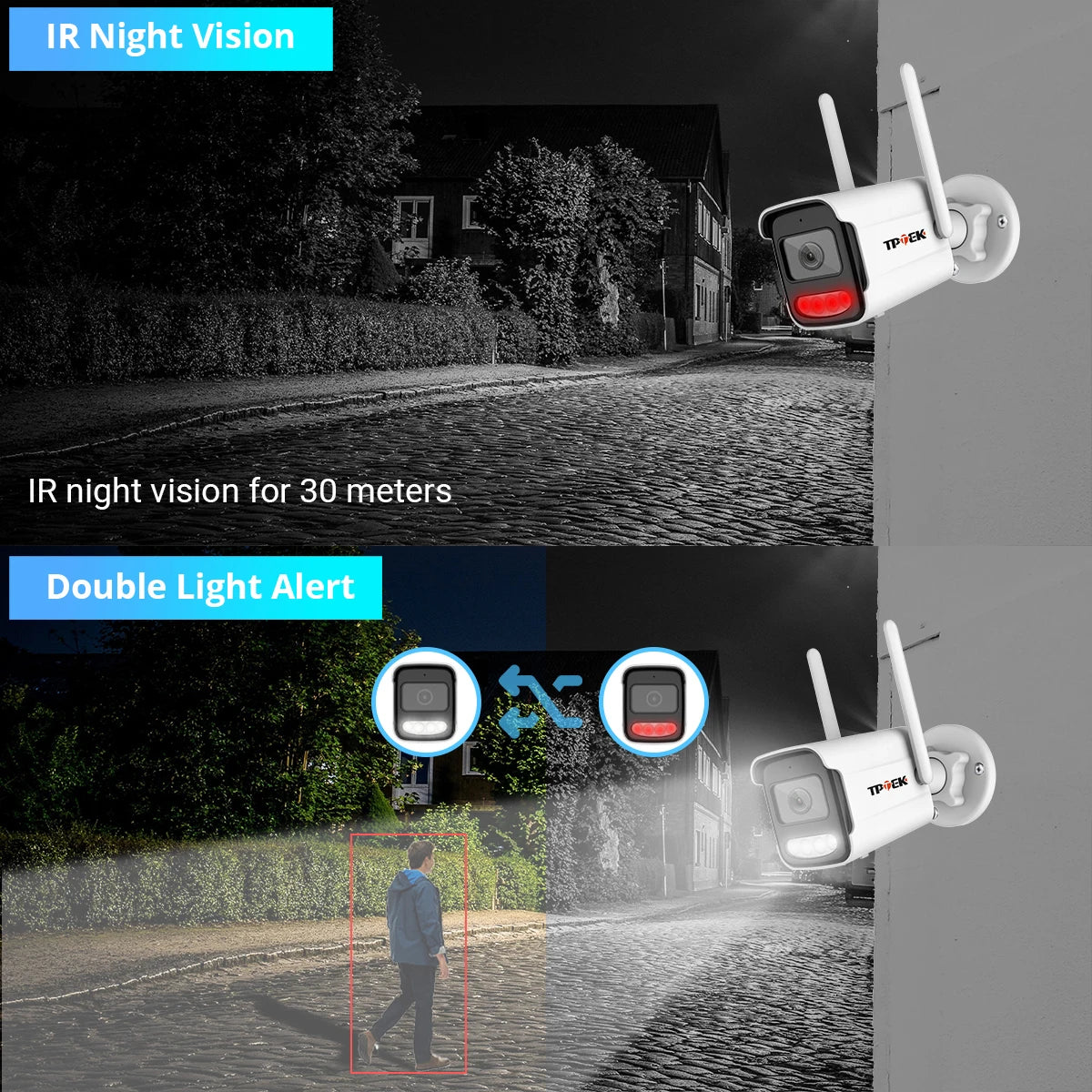 Wireless Outdoor Bullet Security Camera – AI Detection