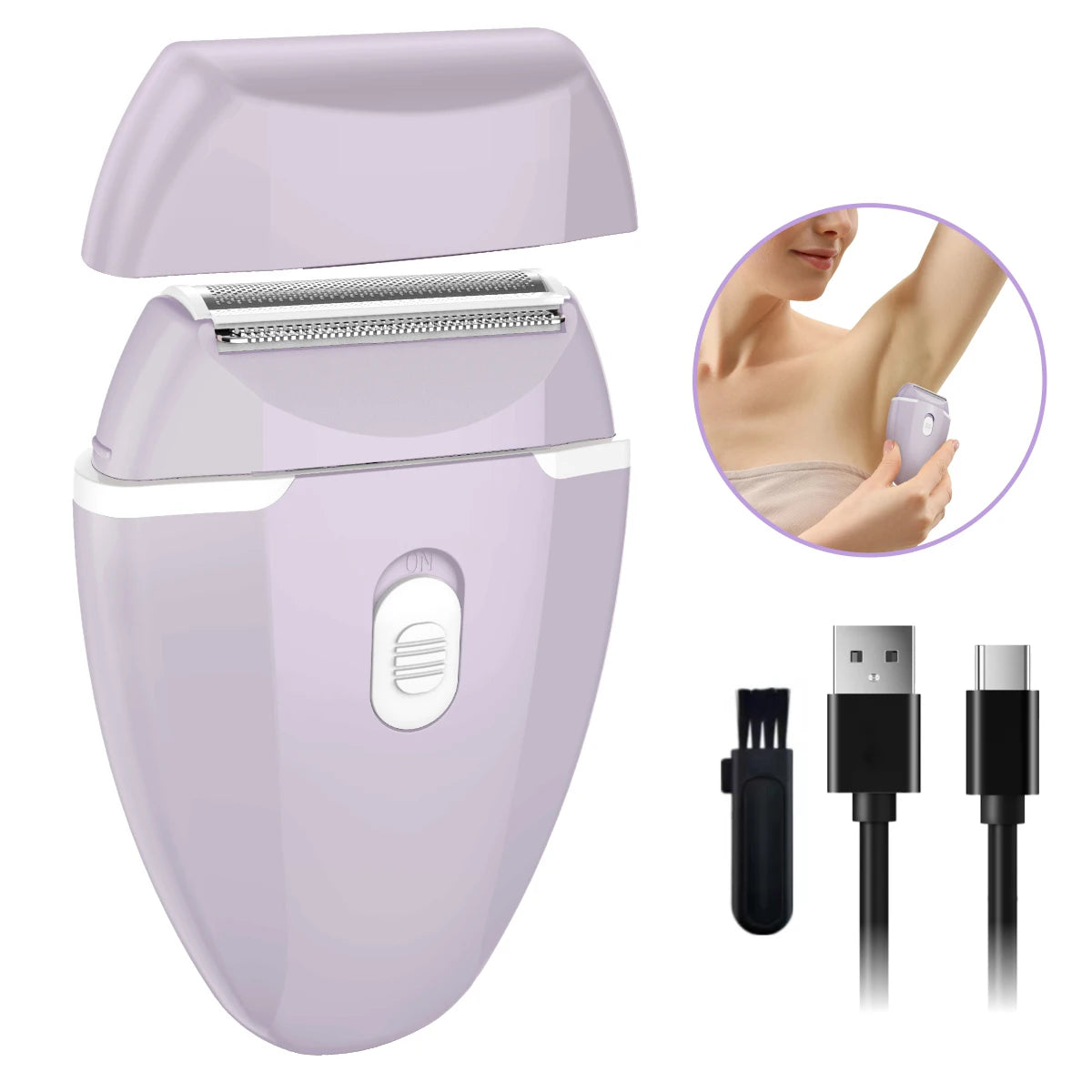 Electric Shaver Women Trimmer Shaver Razor with Trimmer for Armpit Legs Hair and Arms Hair Bikini Area,Shaver for All Skin Hair