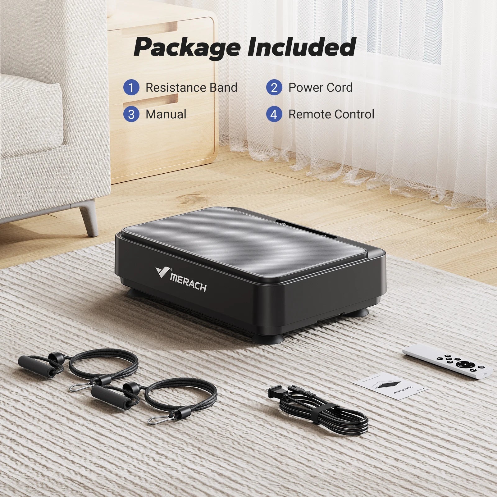 MERACH Vibration Plate for Lymphatic Drainage & Fat Burning