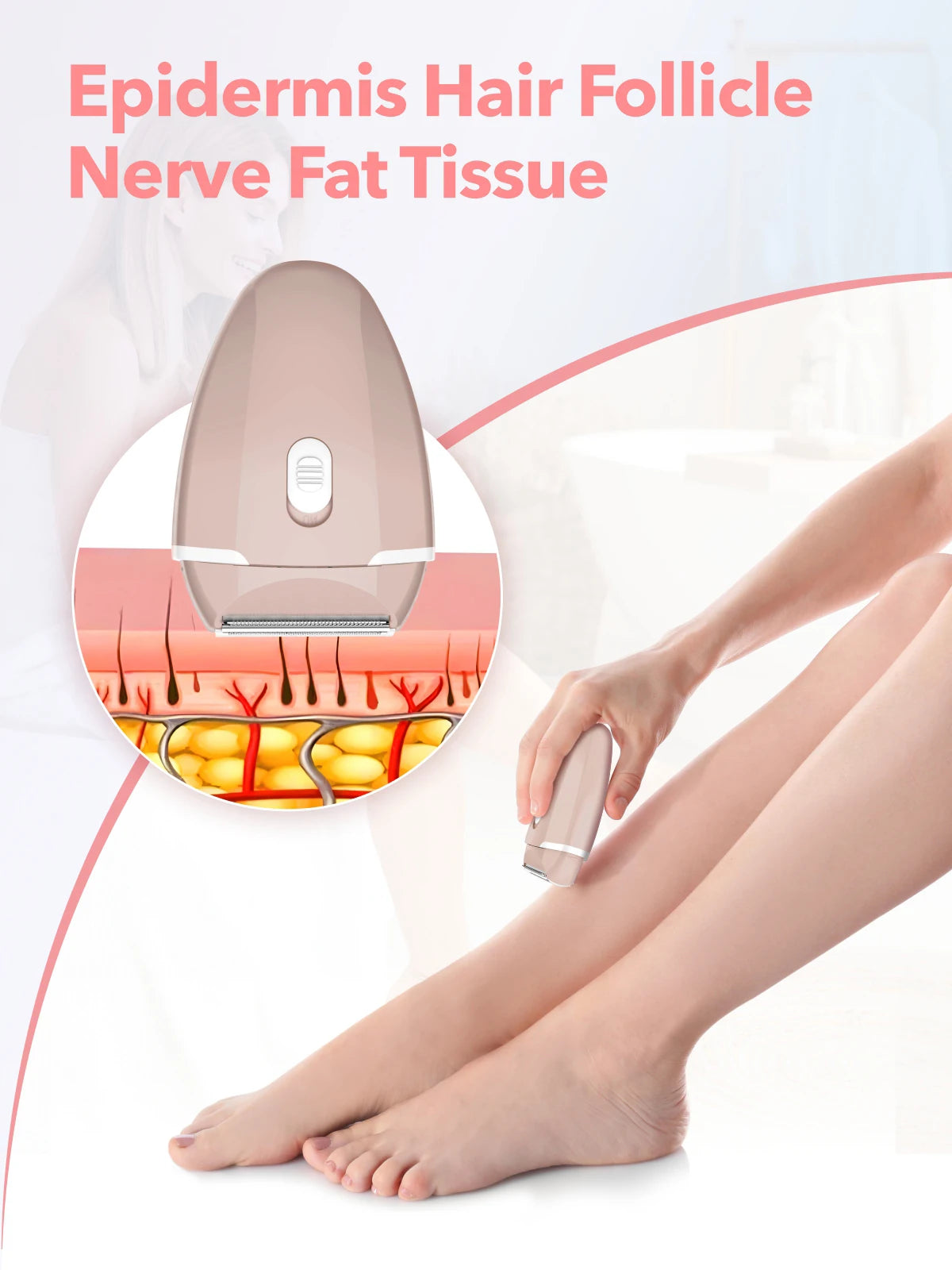 Electric Shaver Women Trimmer Shaver Razor with Trimmer for Armpit Legs Hair and Arms Hair Bikini Area,Shaver for All Skin Hair