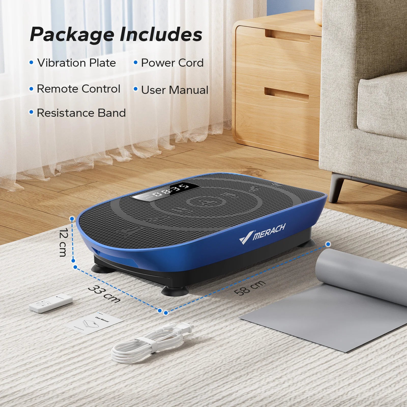 MERACH Vibration Plate Exercise Machine – Whole Body Workout