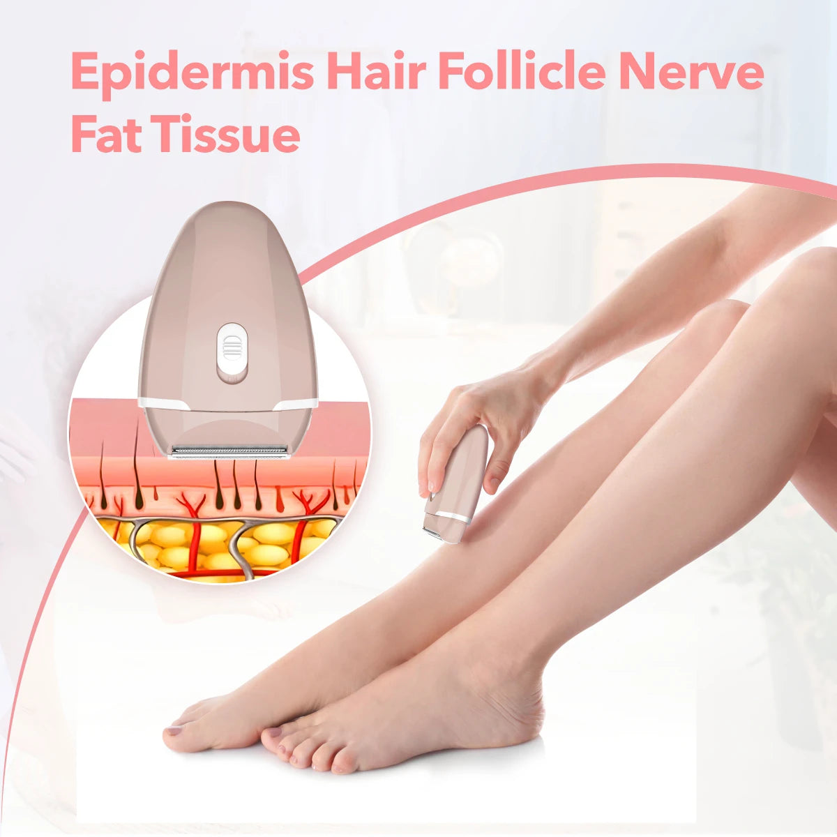 Electric Shaver Women Trimmer Shaver Razor with Trimmer for Armpit Legs Hair and Arms Hair Bikini Area,Shaver for All Skin Hair