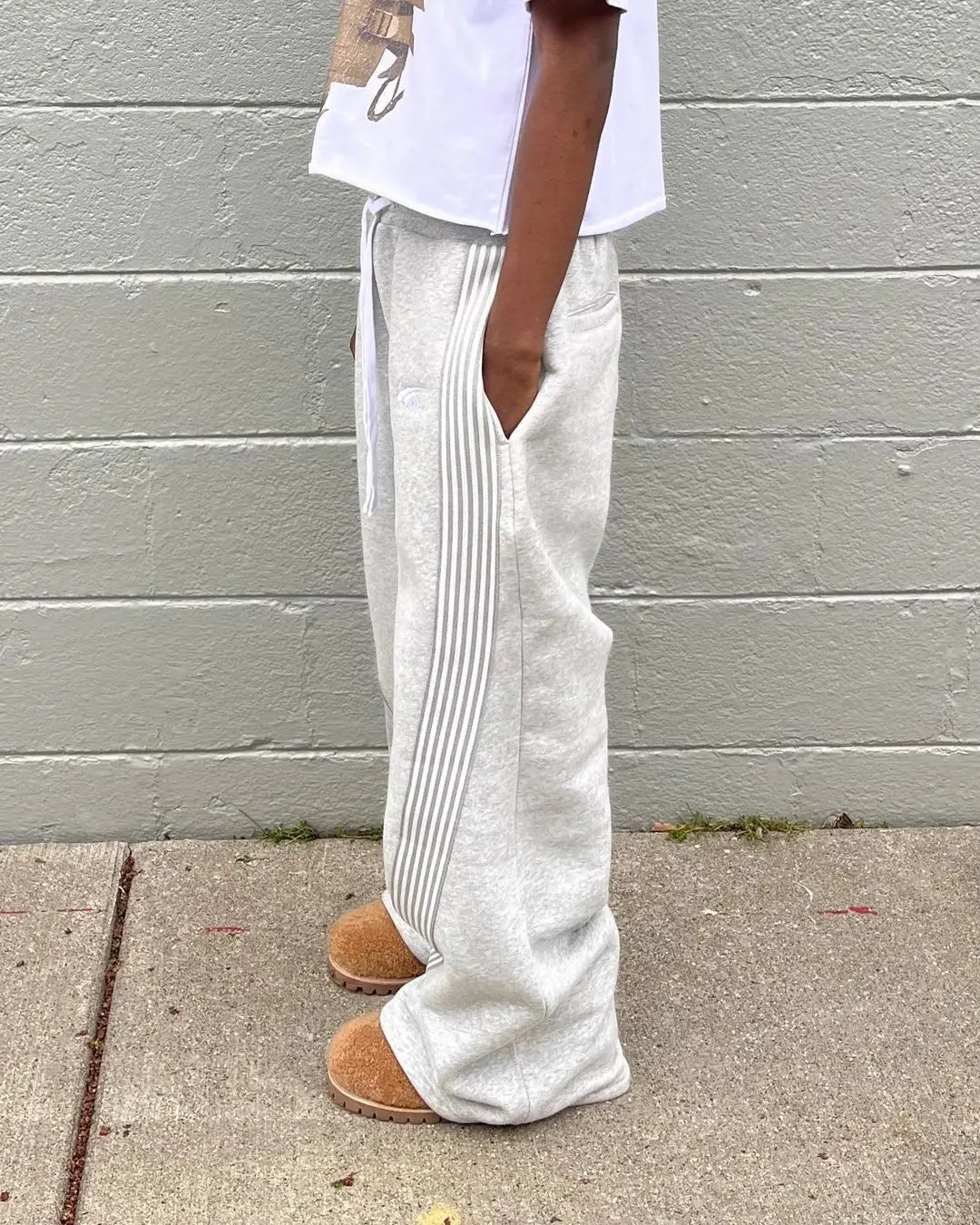 Casual Striped Straight Leg Pants – Unisex Street Jogging