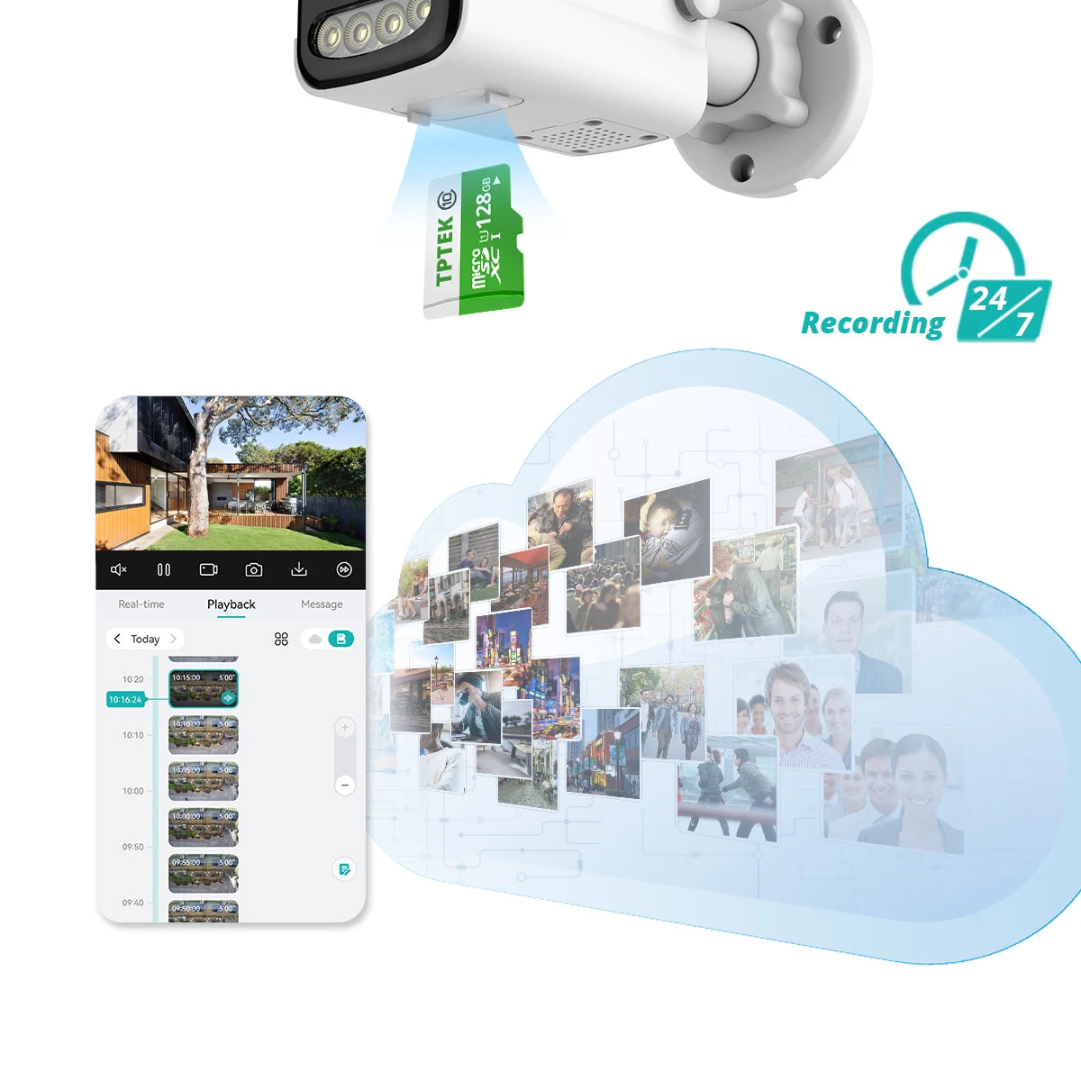 Wireless Outdoor Bullet Security Camera – AI Detection