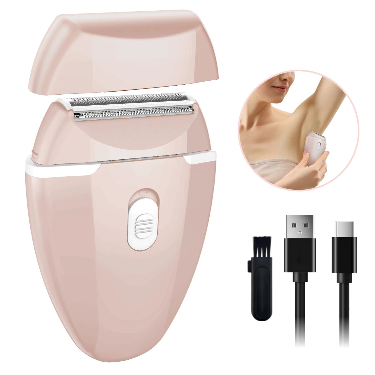 Electric Shaver Women Trimmer Shaver Razor with Trimmer for Armpit Legs Hair and Arms Hair Bikini Area,Shaver for All Skin Hair