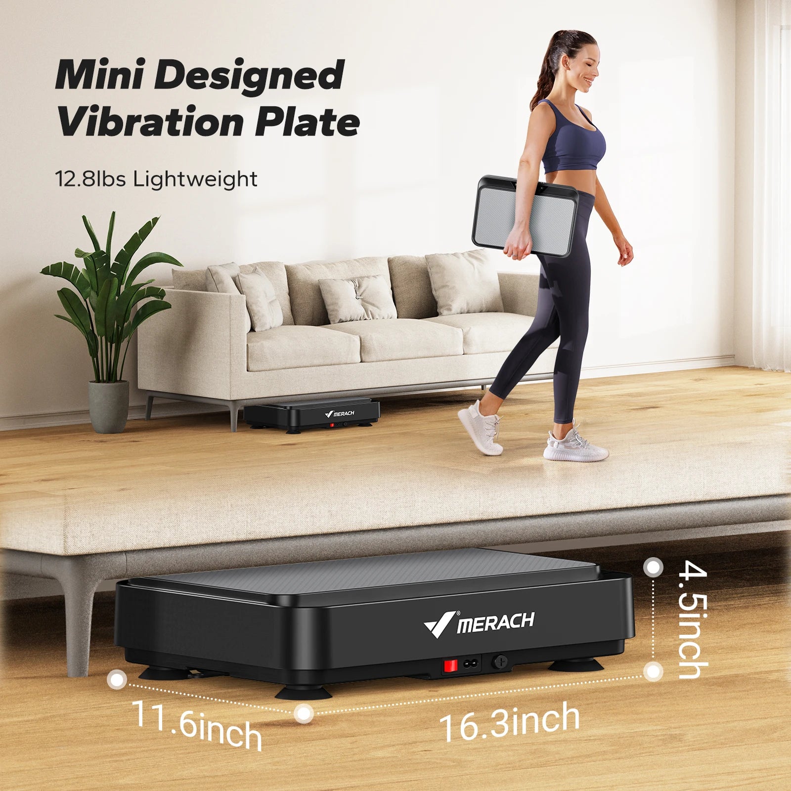 MERACH Vibration Plate for Lymphatic Drainage & Fat Burning