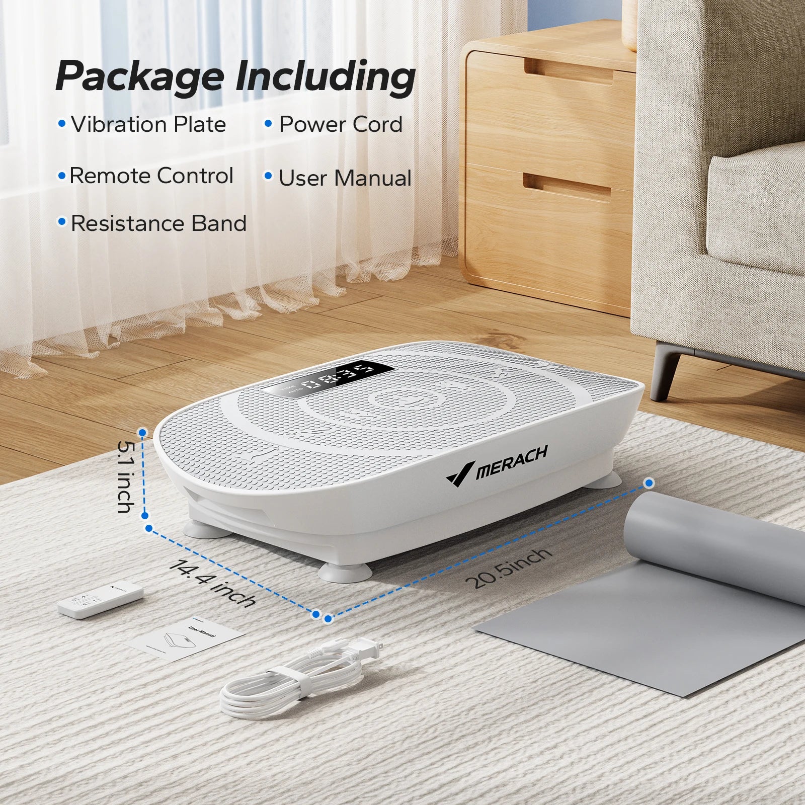 MERACH Vibration Plate Exercise Machine – Whole Body Workout
