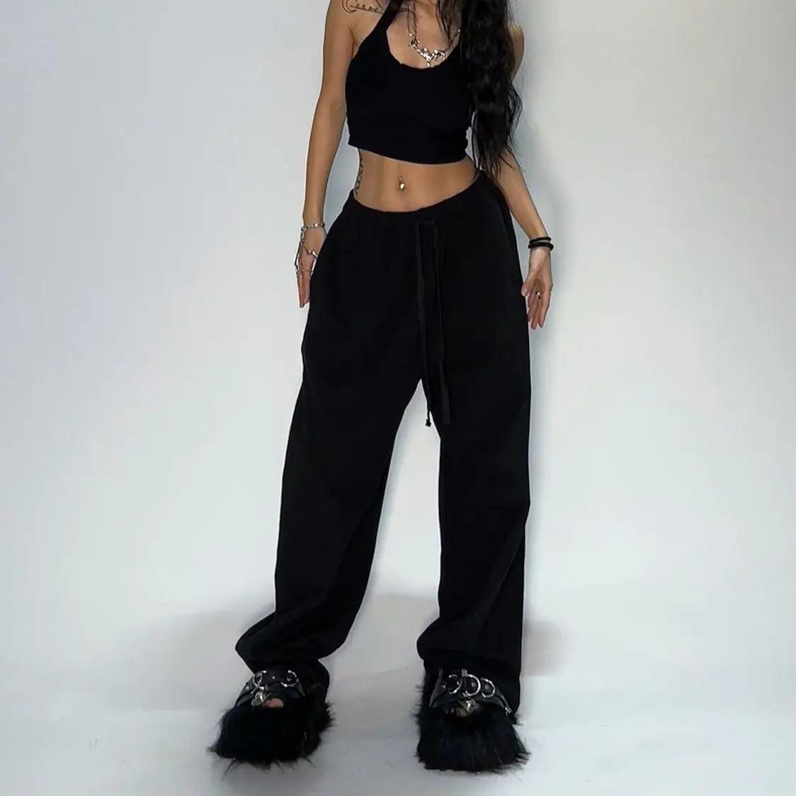 Casual Striped Straight Leg Pants – Unisex Street Jogging