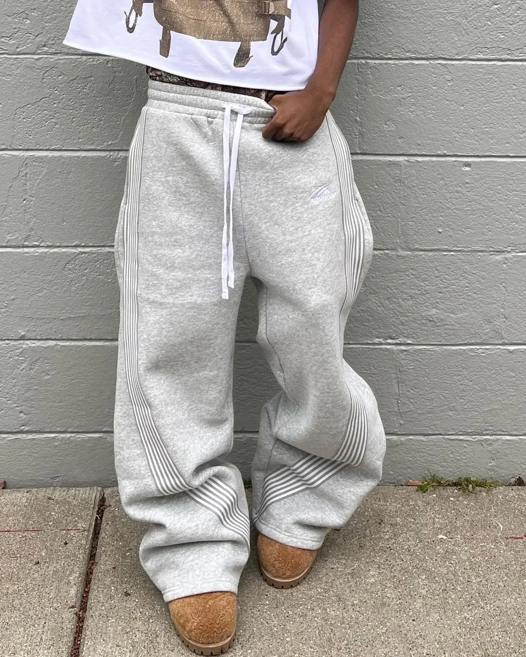 Casual Striped Straight Leg Pants – Unisex Street Jogging