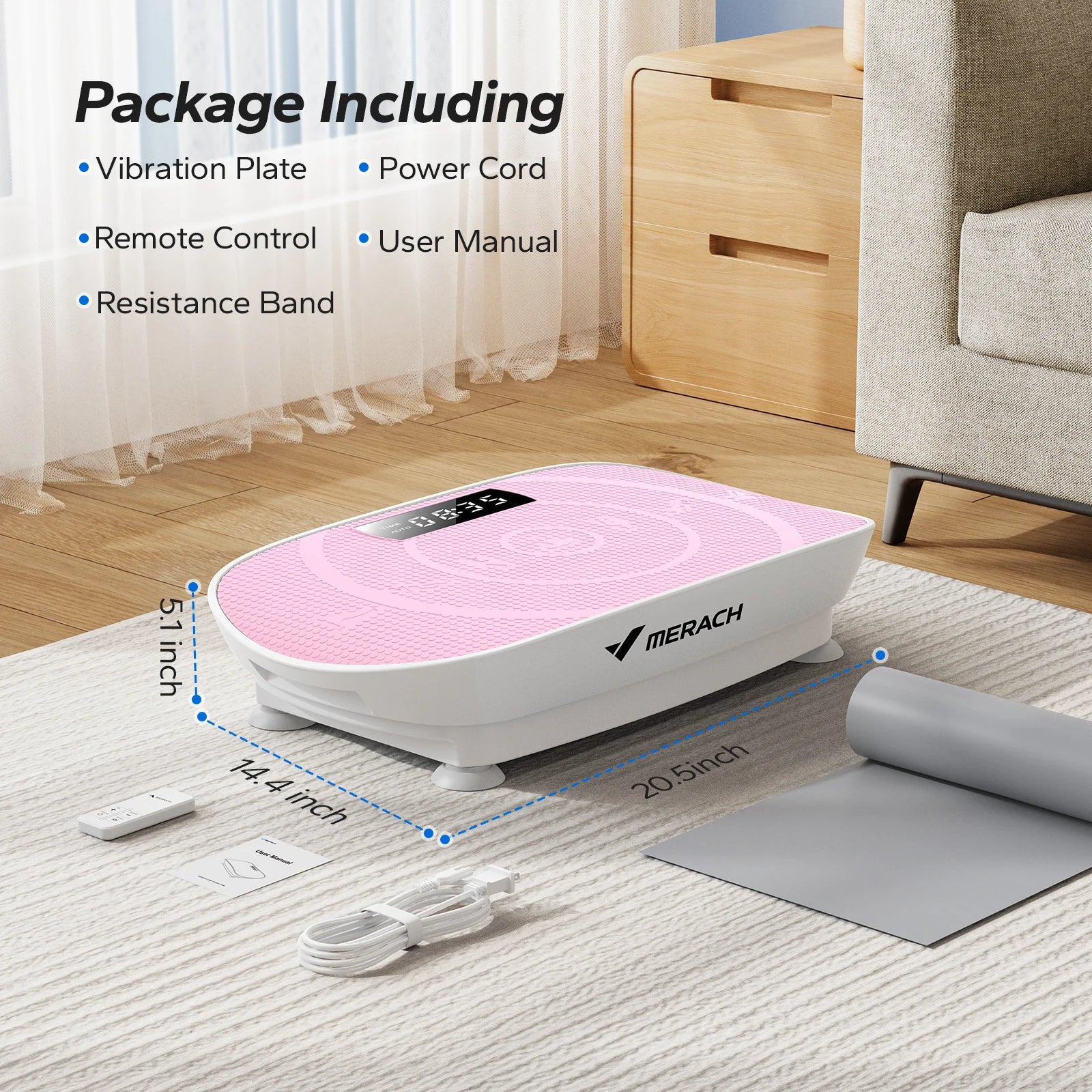 MERACH Vibration Plate Exercise Machine – Whole Body Workout