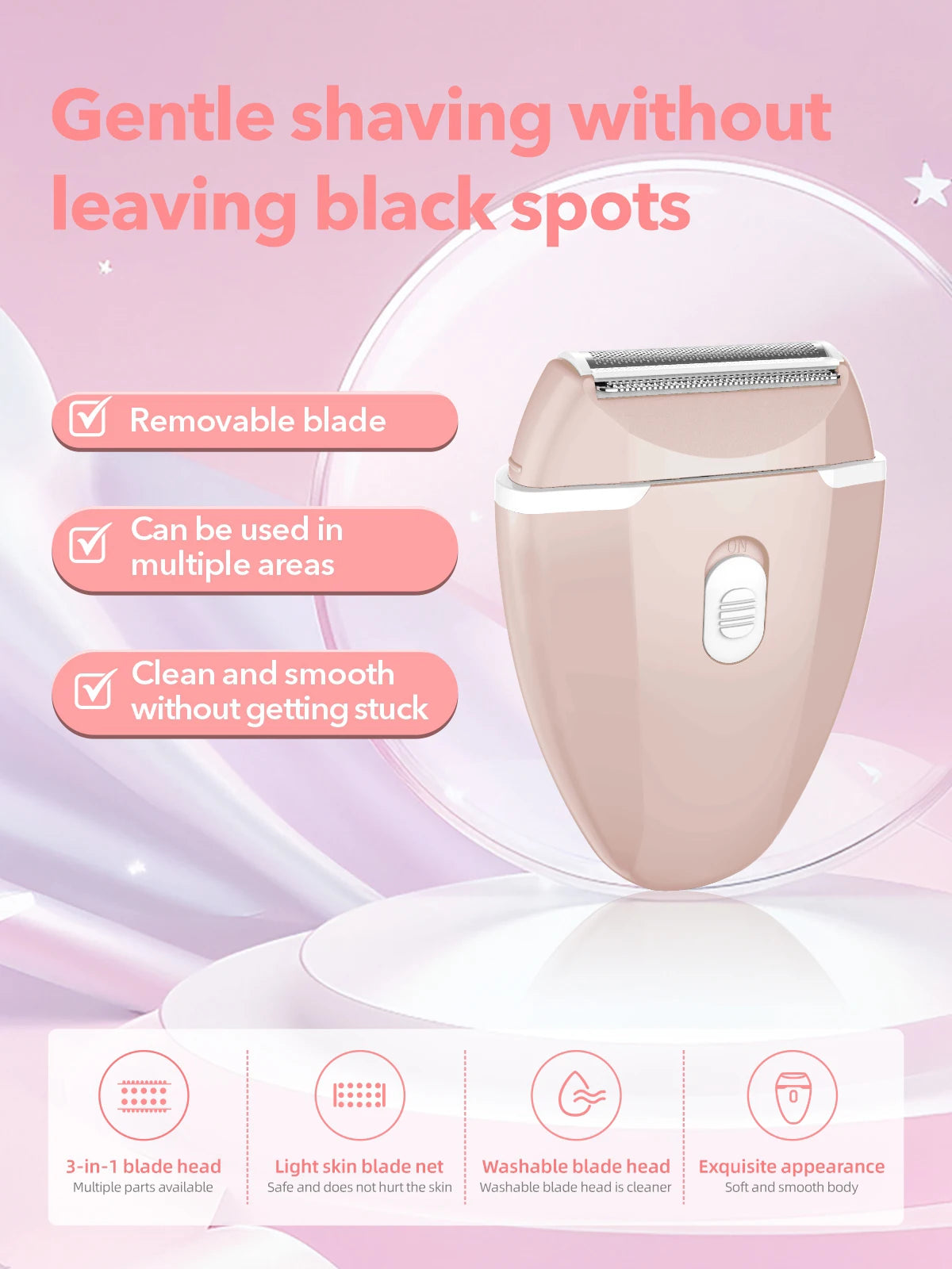 Electric Shaver Women Trimmer Shaver Razor with Trimmer for Armpit Legs Hair and Arms Hair Bikini Area,Shaver for All Skin Hair