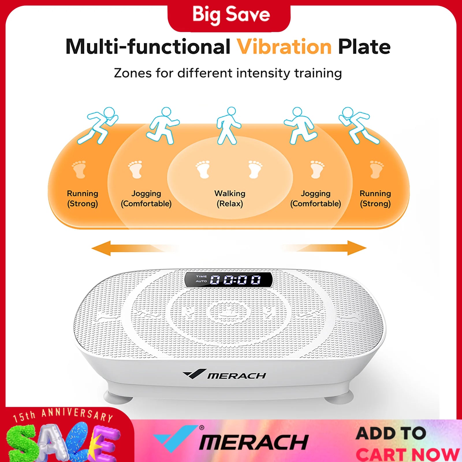 MERACH Vibration Plate Exercise Machine – Whole Body Workout