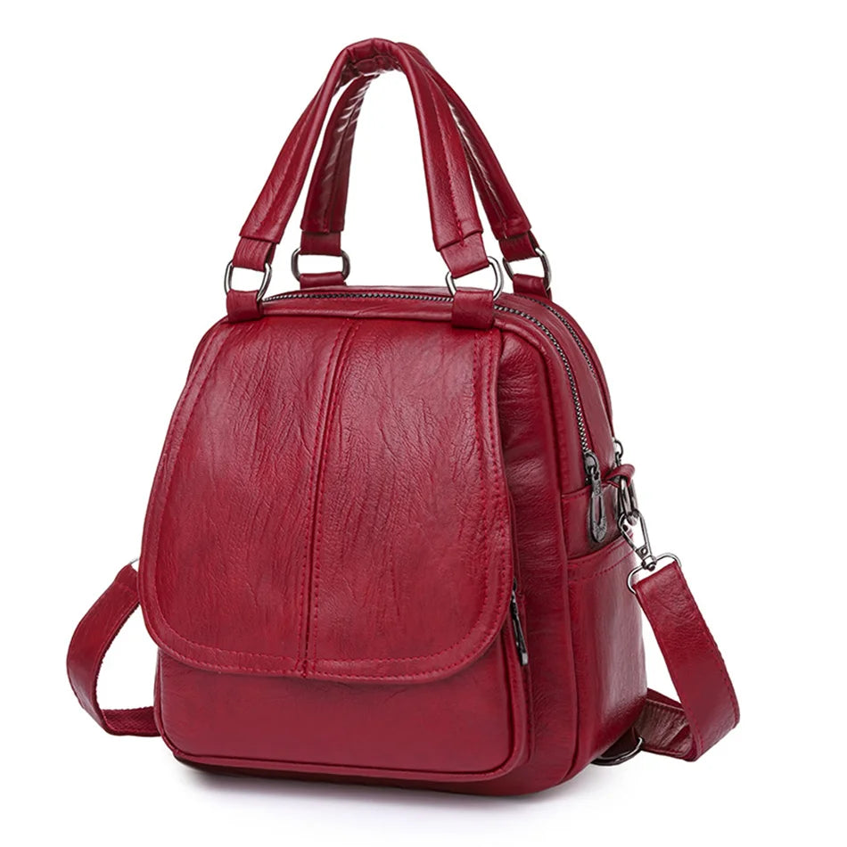 Women's Small Retro Backpack - Multifunctional Crossbody Travel Handbag